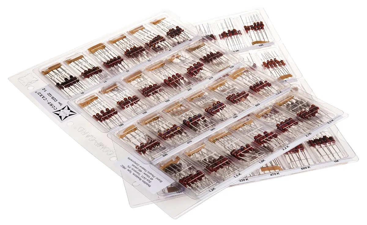 Produktfoto 1 von Nova CCR-122 Widerstandssortiment 48, 10 Ω to 1 MΩ, Metallschicht 480, Axial