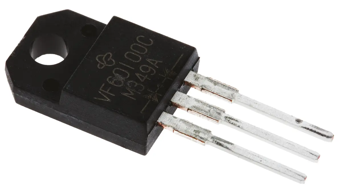 Produktfoto 1 von Vishay THT Schottky Diode Gemeinsame Kathode, 100V / 60A, 3-Pin TO-220F