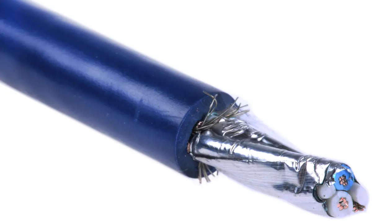 Produktfoto 1 von Alpha Wire Alpha Essentials Data & Bus Cable FT4 Geschirmt Twin-Axialkabel Polypropylen Blau 30 m 78 Ω 8.23 mm Außen-ø