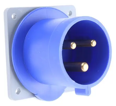 Produktfoto 1 von Amphenol Industrial Tough & Safe Leistungssteckverbinder Blau, 230V 2P+PE / 32A, Panel IP44