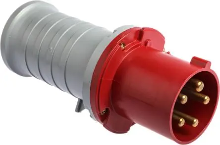 Produktfoto 1 von Amphenol Industrial Tough & Safe Leistungssteckverbinder Rot 3P+N+PE, 415V, Kabel Gerade IP44 64A