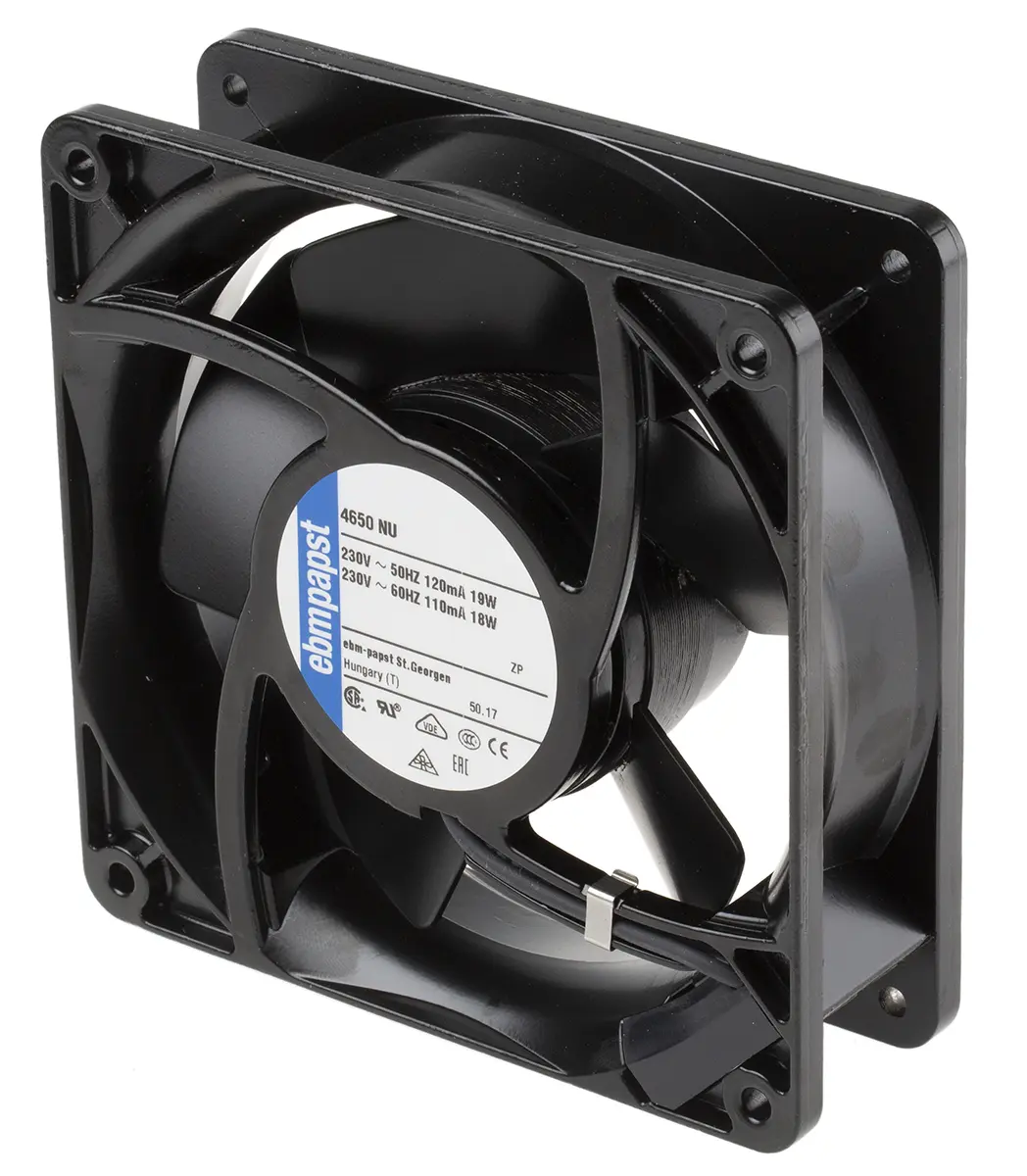 Produktfoto 1 von ebm-papst 4000 N AC-Axiallüfter, Gleitlager, 230 V ac / 19W, 119 x 119 x 38mm, 2650U/min, 160m³/h