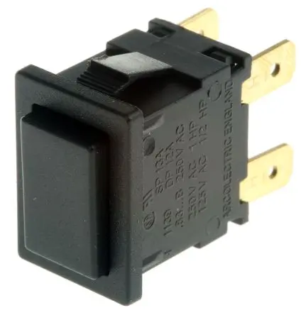 Produktfoto 1 von Arcolectric (Bulgin) Ltd 8300 Miniaturdruckschalter Rastend Panel Ø 12.9 x 19.8 mm, 2-poliger Umschalter / 15A 250 V ac,