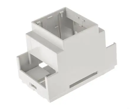 Produktfoto 1 von CAMDENBOSS DIN-Schienengehäuse, Geh.Mat. Polycarbonat 90 mm, DIN-Hutschiene 53 mm, Grau, Modulares Gehäuse 87.6mm, Serie