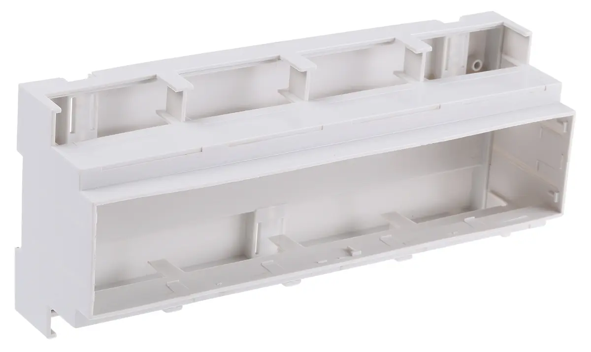 Produktfoto 1 von CAMDENBOSS DIN-Schienengehäuse, Geh.Mat. Polycarbonat 90 mm, DIN-Hutschiene 210 mm, Grau, Modulares Gehäuse 86.5 mm,