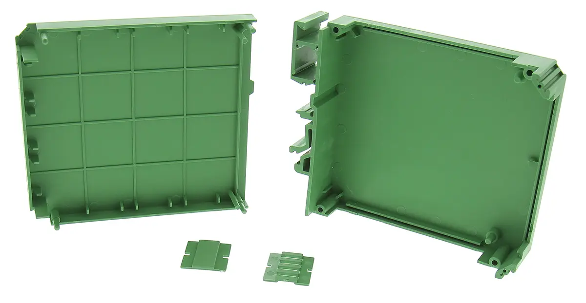 Produktfoto 1 von CAMDENBOSS DIN-Schienengehäuse, Geh.Mat. Polycarbonat 90 mm 82 mm, Grau 22.5 mm, Serie CVB