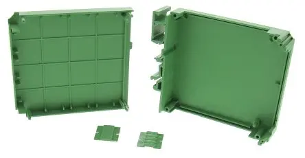 Produktfoto 1 von CAMDENBOSS DIN-Schienengehäuse, Geh.Mat. Polycarbonat 90 mm 82 mm, Grau 22.5mm, Serie CVB