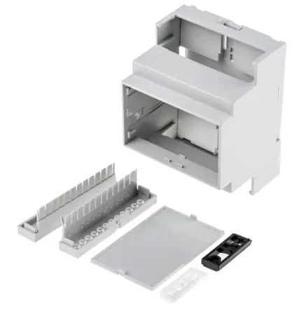 Produktfoto 1 von CAMDENBOSS DIN-Schienengehäuse, Geh.Mat. Polycarbonat 90 mm 71 mm, Grau, Modulares Gehäuse 58mm, Serie CNMB