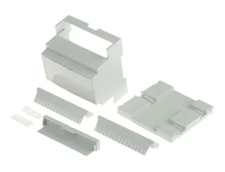 Produktfoto 1 von CAMDENBOSS DIN-Schienengehäuse, Geh.Mat. Polycarbonat 90 mm 88 mm, Grau, Modulares Gehäuse 58mm, Serie CNMB