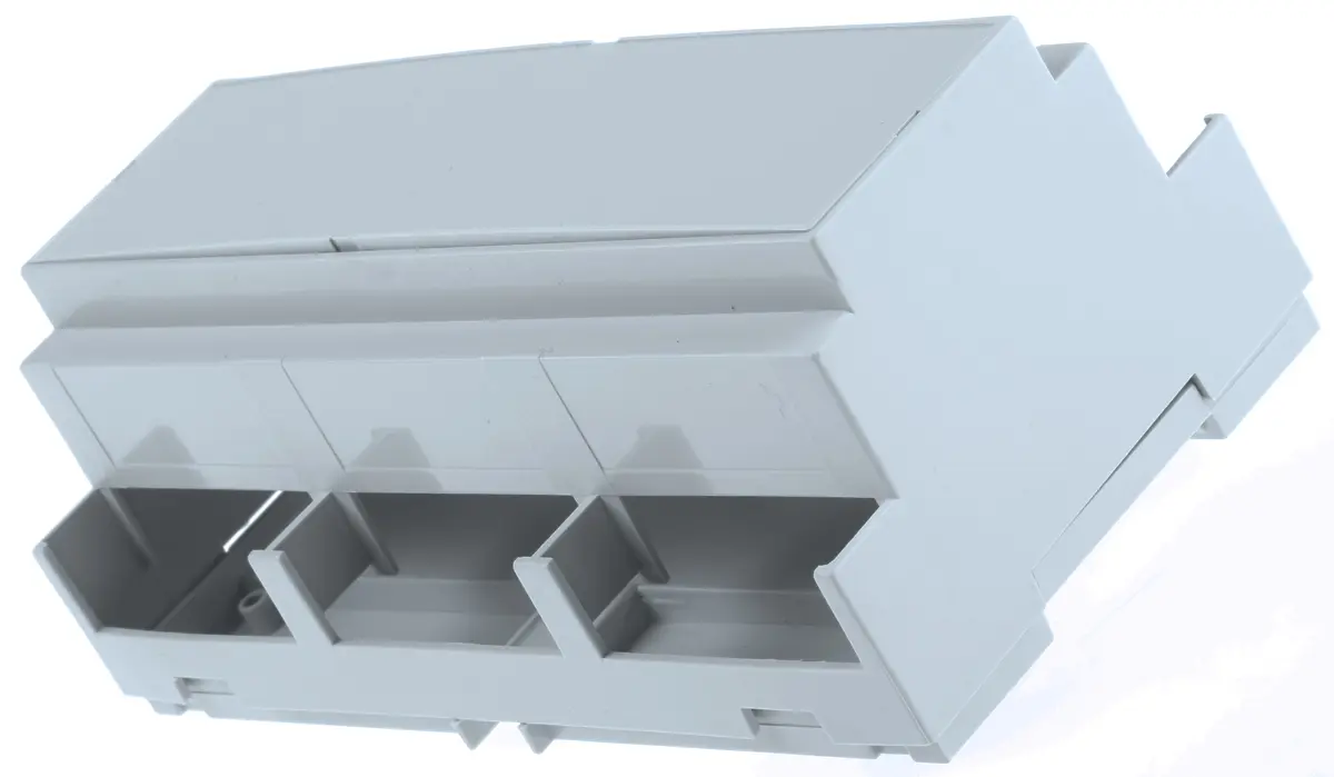 Produktfoto 1 von CAMDENBOSS DIN-Schienengehäuse, Geh.Mat. Polycarbonat 90 mm 160 mm, Grau, Modulares Gehäuse 58 mm, Serie CNMB
