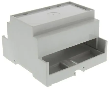 Produktfoto 1 von CAMDENBOSS DIN-Schienengehäuse, Geh.Mat. Polycarbonat 90 mm 88 mm, Grau, feste Oberteil 58mm, Serie CNMB