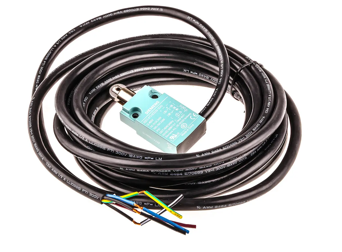 Produktfoto 1 von Siemens 3SE5 Verriegelungsschalter, Rollenstößel, DPST, Schließer/Öffner, IP 67, Metall Anschluss M12
