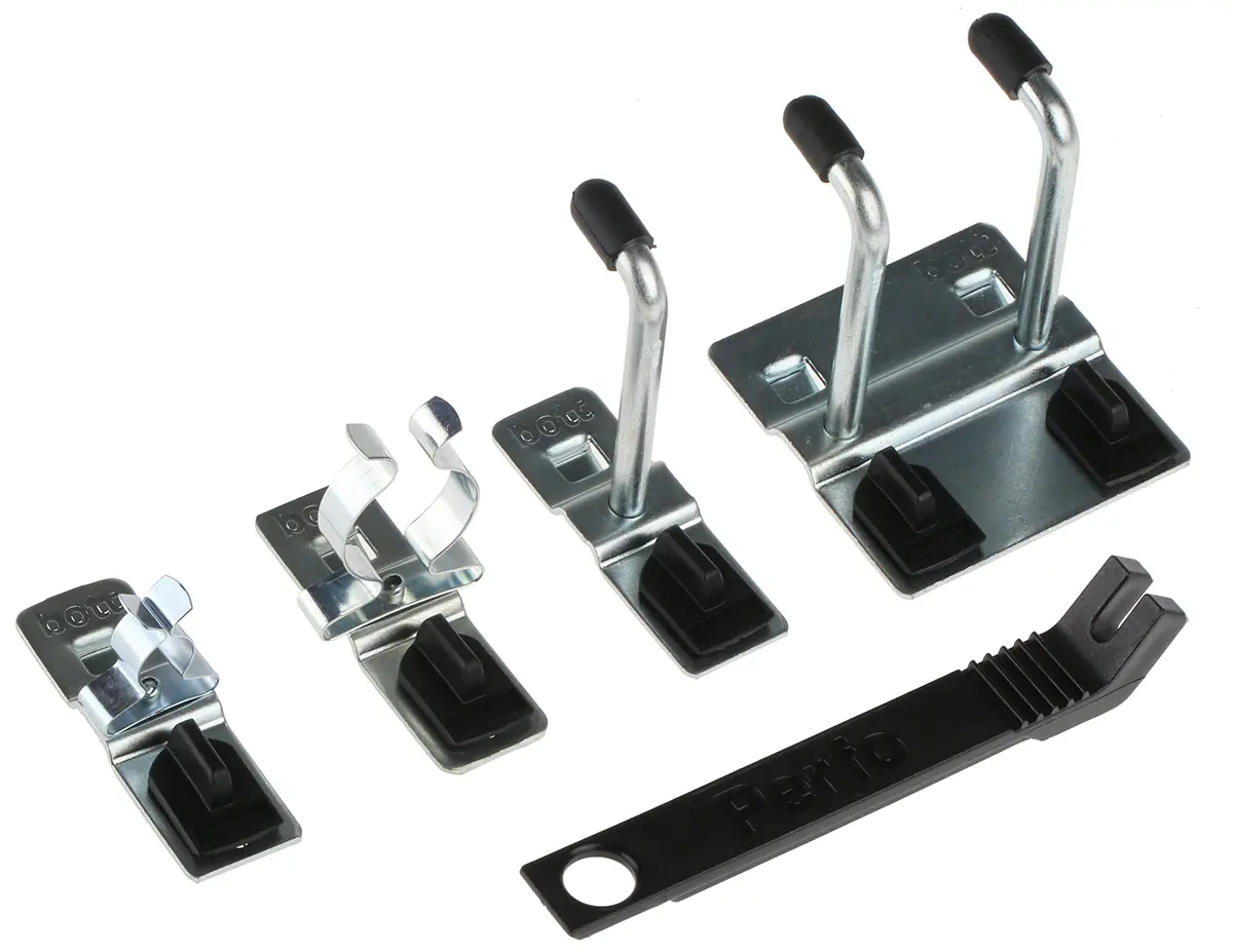 Produktfoto 1 von Bott Werkzeughalter Satz Wandplatte, Werkzeughaken, Stahl