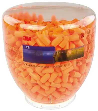 Produktfoto 1 von 3M 3M 1100 Einwegartikel Gehörschutzstöpsel EN352, Polyurethan Orange, SNR 35 dB 500