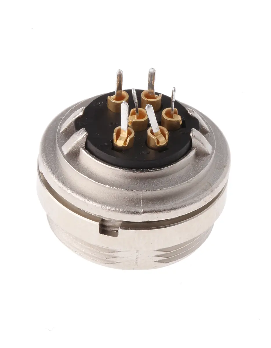 Lumberg KGR M16 DIN-Buchse Gerade 6-polig, DIN EN 60529, 250 V ac 5A IP40 Frontplattenmontage, Mit Gewinde Buchse