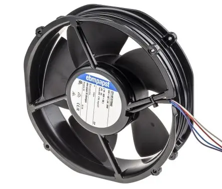 Produktfoto 1 von ebm-papst 2200 FTD Axiallüfter, Kugel, 24V dc / 41 W 1.45 A, 4250 U/min, 790 m³/h IP54 220 mm 220mm 50.8 mm