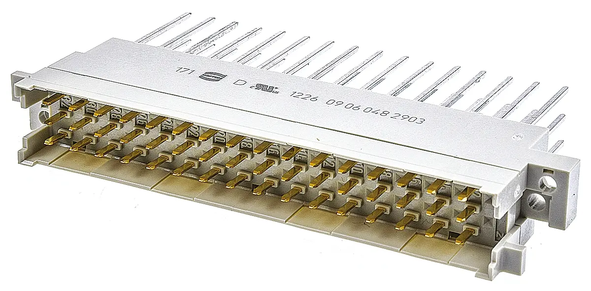 Produktfoto 1 von HARTING 09 06 Klasse C1 DIN 41612 Stecker Gerade, 48-polig / 3-reihig, Raster 5.08 mm Raster Stecker