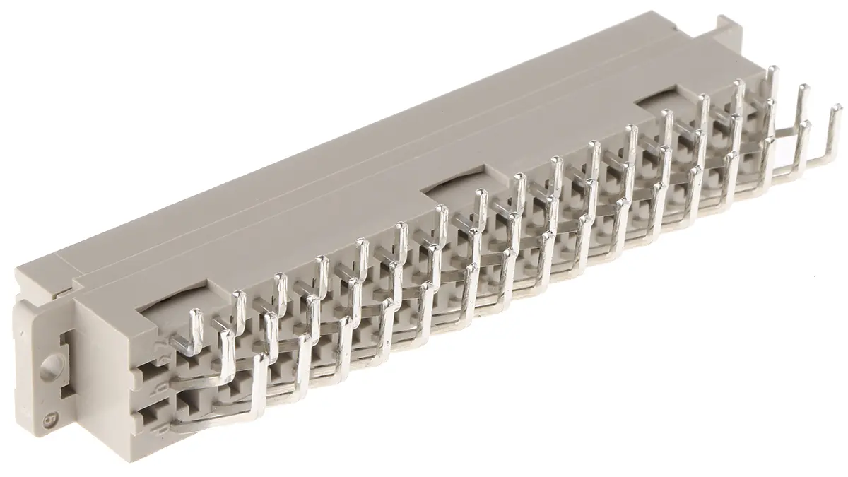 Produktfoto 1 von HARTING 09 06 Klasse C2 DIN 41612 Stecker gewinkelt, 48-polig / 3-reihig, Raster 5.08 mm Raster Buchse