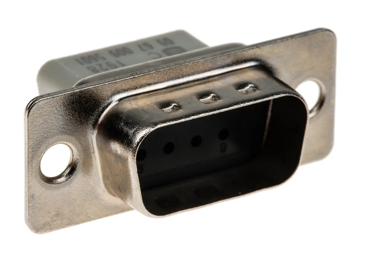 Produktfoto 1 von HARTING D-Sub D-Sub-Steckverbinder DS-1 Gerade, 9-polig, Kabel Stecker, mit Flansch