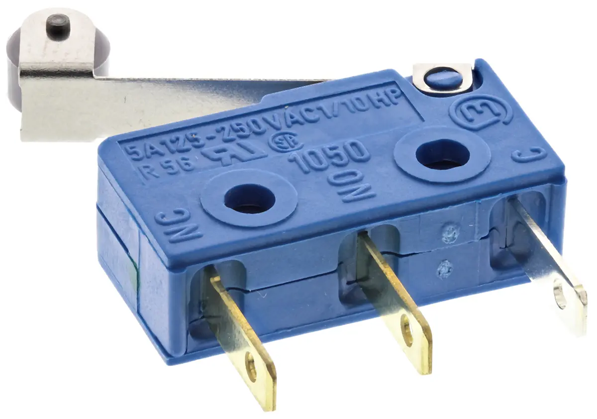 Marquardt Mikroschalter Rollenhebel-Betätiger Flachstecker, 5 A @ 250 V ac, 1-poliger Wechsler IP00, IP40 0,6 N -40°C -