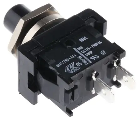 Produktfoto 1 von Marquardt Druckschalter Schwarz Tastend Panel, SPST / 6A 250 V ac, IP40