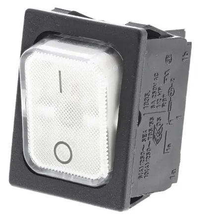 Produktfoto 1 von Marquardt Panel Wippschalter DPST Ein-Neutral-Ein Ein-Aus, 10A Beleuchtet, IP40