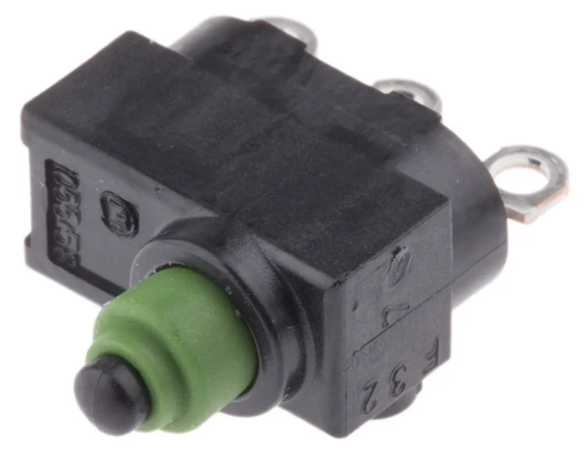 Produktfoto 1 von Marquardt Mikroschalter Stift Stößel-Betätiger Lötanschluss, 4 A @ 12 V dc, 1-poliger Wechsler IP00, IP67 1,8 N -40°C -