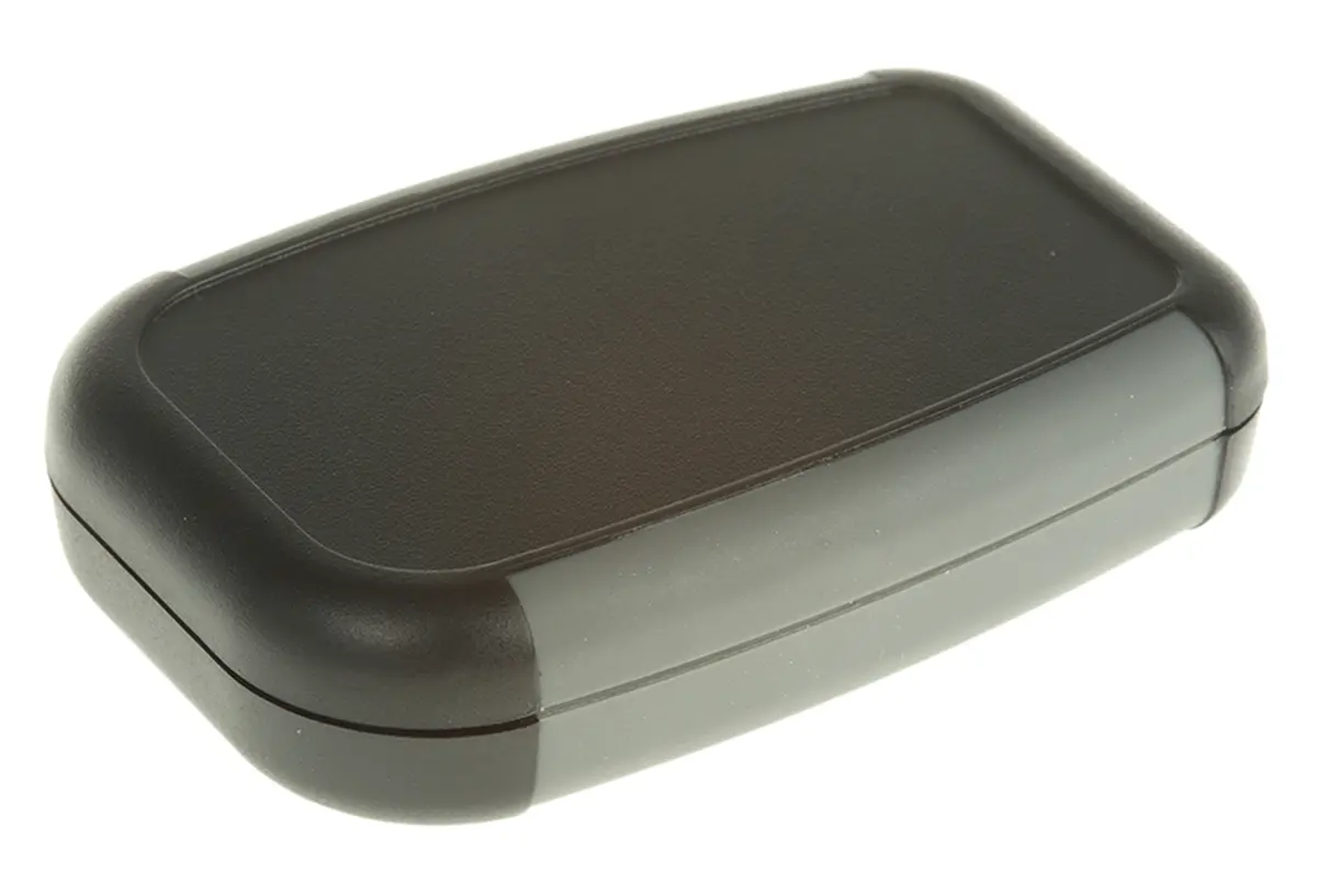 Produktfoto 1 von Hammond Serie 1553 Tragbares Gehäuse, ABS, 50.1 mm, 75 mm, H. 17 mm, Schwarz, IP54