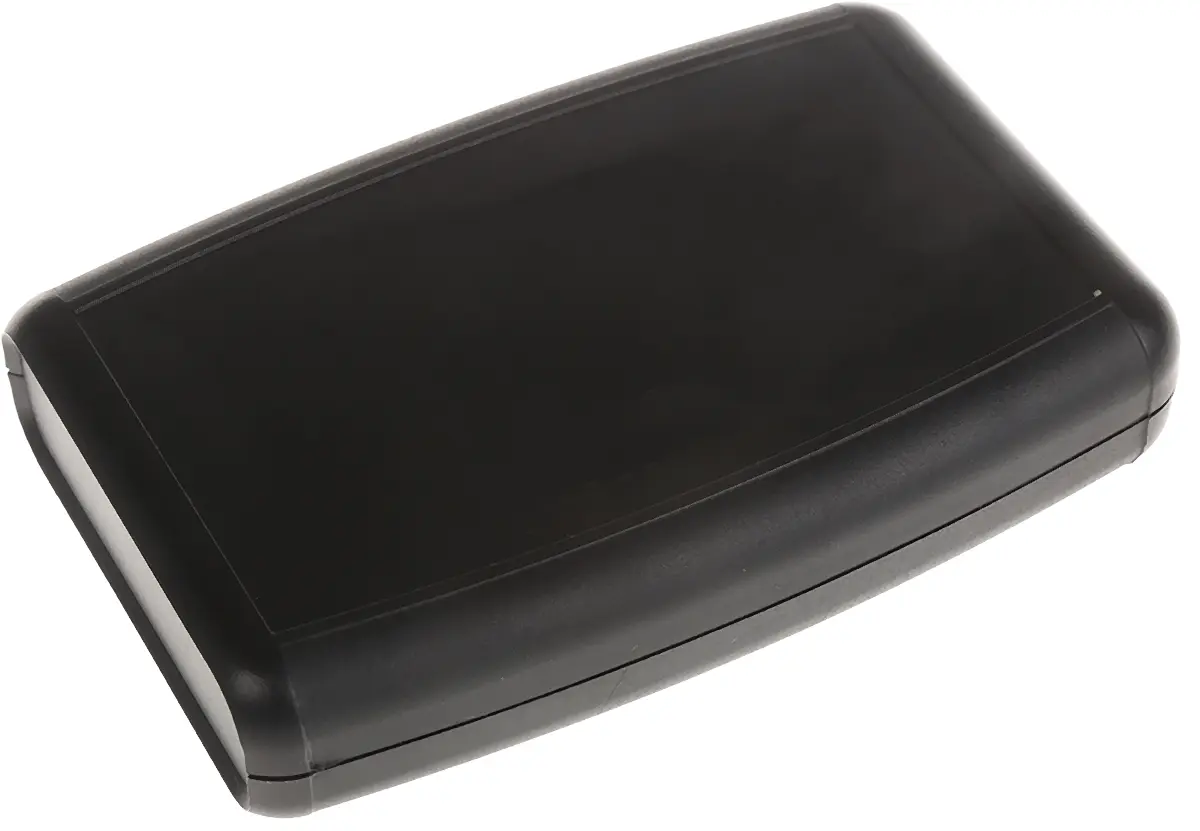 Produktfoto 1 von Hammond Serie 1553 Tragbares Gehäuse, ABS, 79 mm, 117.2 mm, H. 24 mm, Schwarz, IP54