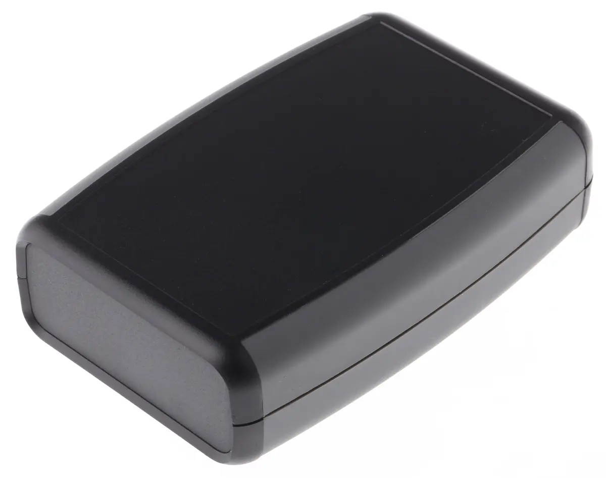 Produktfoto 1 von Hammond Serie 1553 Tragbares Gehäuse, ABS, 79 mm, 117.2 mm, H. 32 mm, Schwarz, IP54