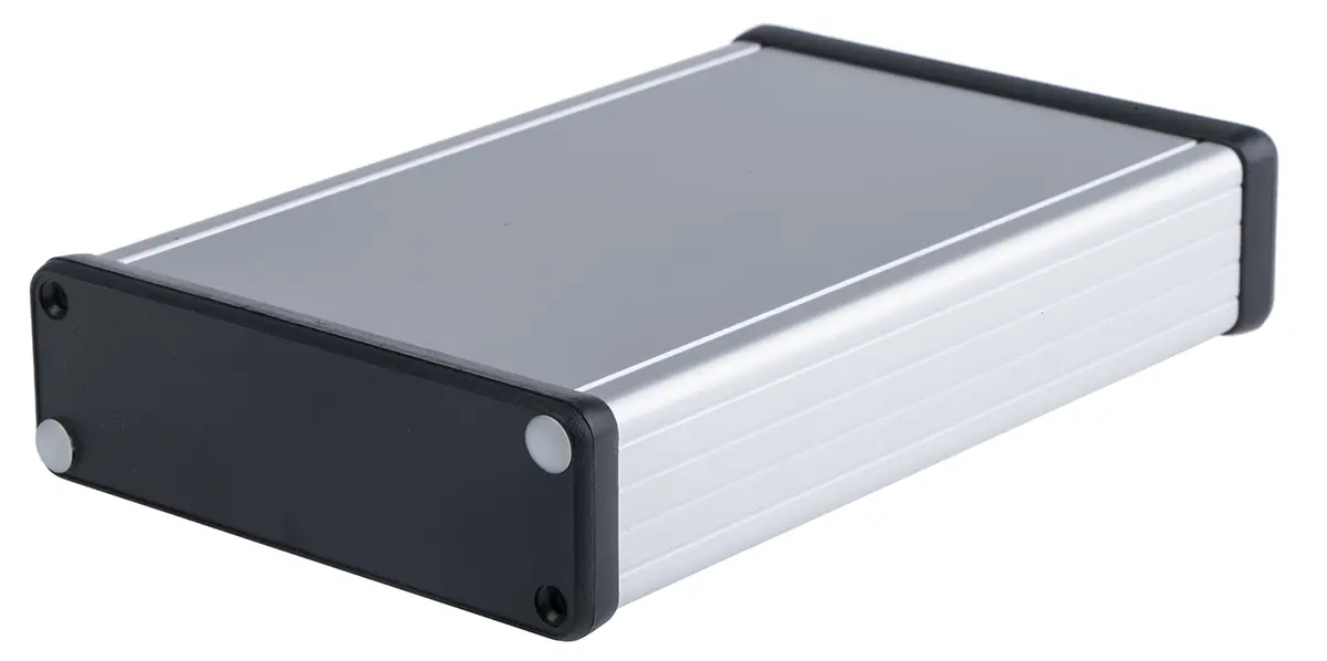 Produktfoto 1 von Hammond, Gehäuse, Silber, Aluminium, IP54 33.6 mm, 160 mm, 106.1 mm, 1455