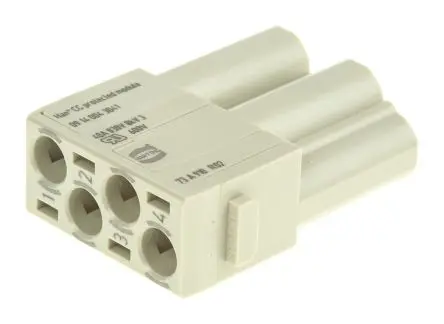 Produktfoto 1 von HARTING HAN Modular Modul für robusten Stromversorgungsstecker Stecker, 4-polig 40A, Kabel, Steckverbindermodul für
