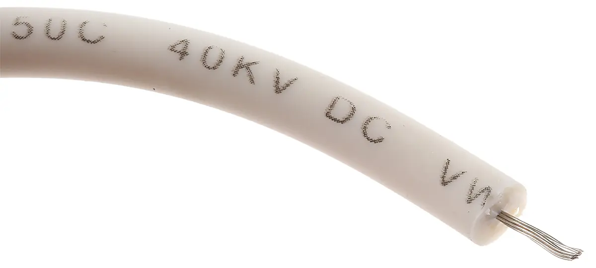 Produktfoto 1 von Alpha Wire Hookup Wire Silicone Schaltdraht 0.33 mm², 22 AWG 30 m Weiß Ø 0.224 Zoll 7 Litzen Silikongummi