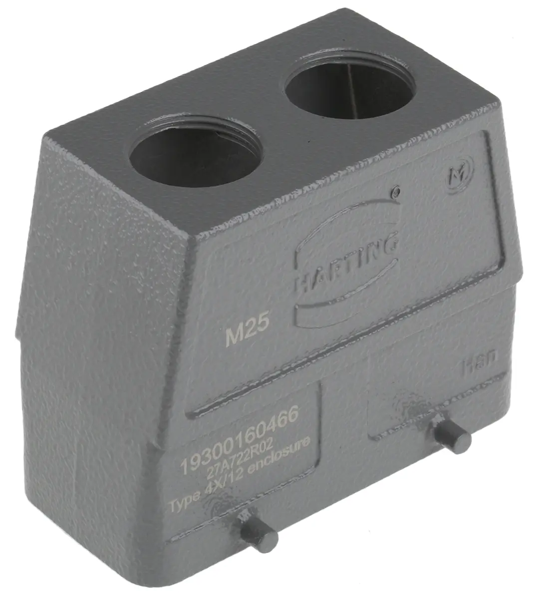 Produktfoto 1 von HARTING Han B Kappe für robusten Stromversorgungsstecker 2 Hebel 2 16B Steckverbinderkappe, IP65