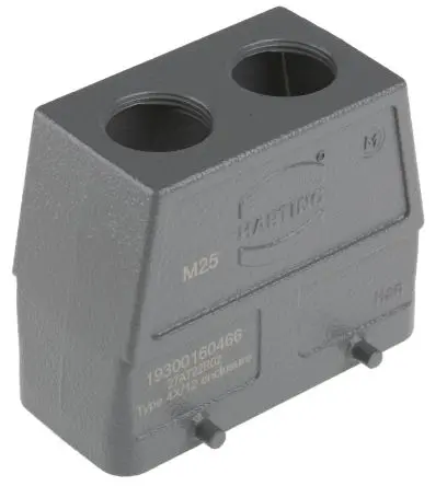 Produktfoto 1 von HARTING Han B Kappe für robusten Stromversorgungsstecker 2 Hebel 2 16B Steckverbinderkappe, IP65, IP66, IP67