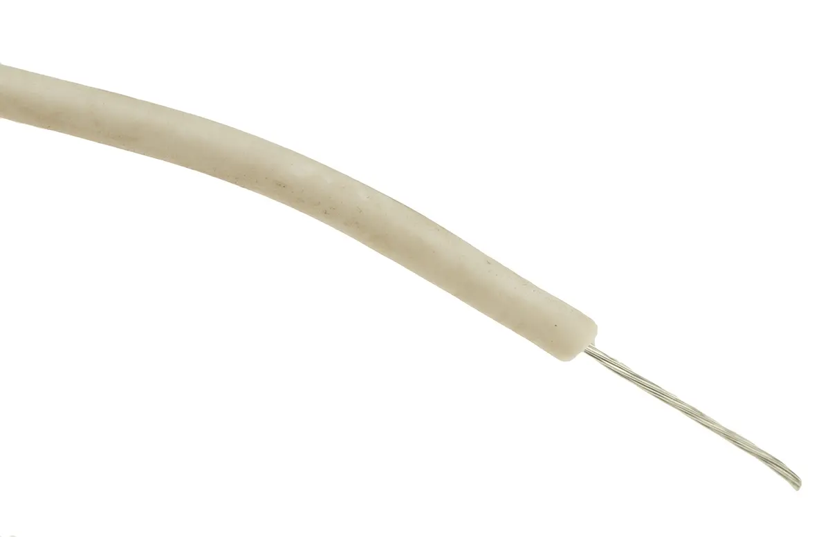 Produktfoto 1 von Alpha Wire Hookup Wire Silicone Schaltdraht 0.33 mm², 22 AWG 30 m Weiß Ø 0.12 Zoll 7 Litzen Silikongummi