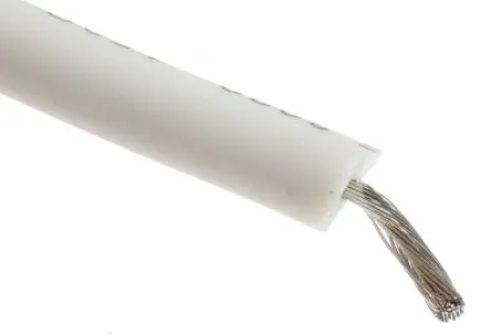 Produktfoto 1 von Alpha Wire Hookup Wire Silicone Schaltdraht 2.1 mm², 14 AWG 30 m Weiß Ø 0.266 Zoll 41 Litzen Silikongummi