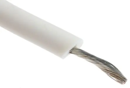 Produktfoto 1 von Alpha Wire Hookup Wire Silicone Schaltdraht 3.3 mm², 12 AWG 30 m Weiß Ø 0.287 Zoll 65 Litzen Silikongummi