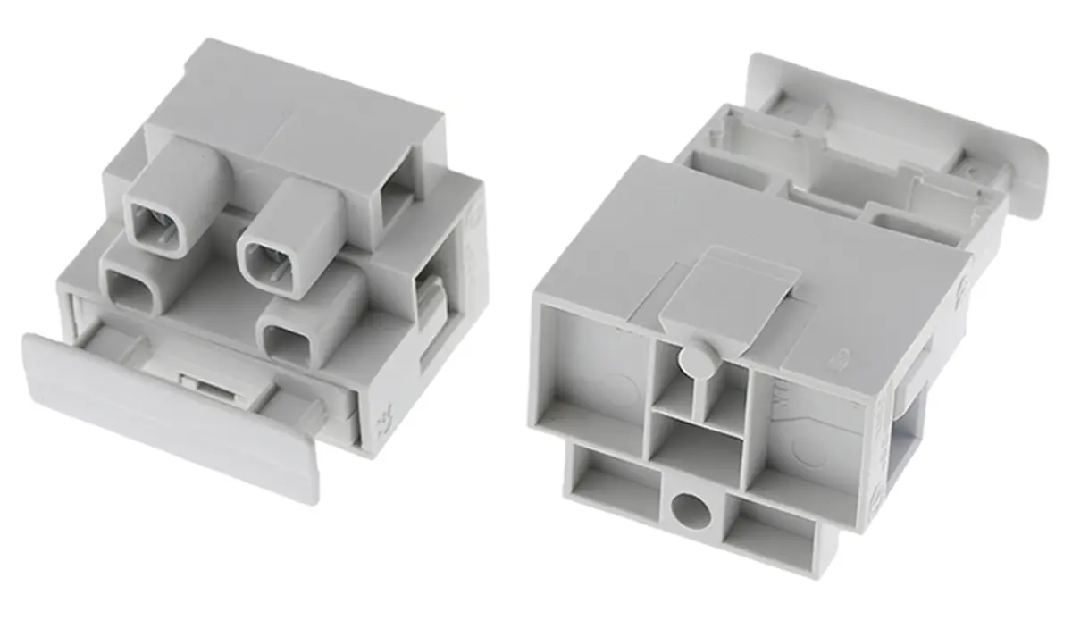 Produktfoto 1 von CAMDENBOSS CFTBN Messing Nylon Abgesicherter Anschlussklemmenblock 20A 2-polig Schraubbefestigung, Raster 16 mm 4 mm²