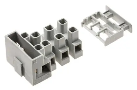 Produktfoto 1 von CAMDENBOSS CFTBN Messing Nylon Abgesicherter Anschlussklemmenblock 20A 4-polig Schraubbefestigung, Raster 16 mm 4mm²