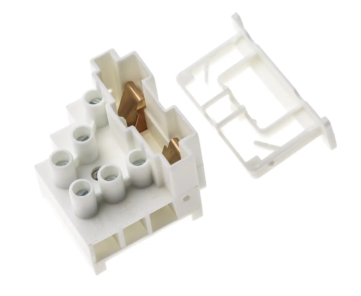 Produktfoto 1 von CAMDENBOSS Messing Nylon Abgesicherter Anschlussklemmenblock 20A 3-polig Schraubbefestigung, Raster 16 mm 4 mm²