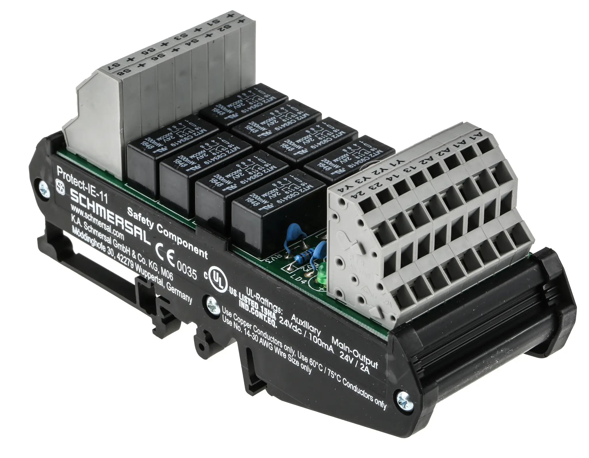 Produktfoto 1 von Schmersal PROTECT-IE Ausgangsmodul, 24 V dc 2 Öffner / 6 Ausgänge / 1.7 W