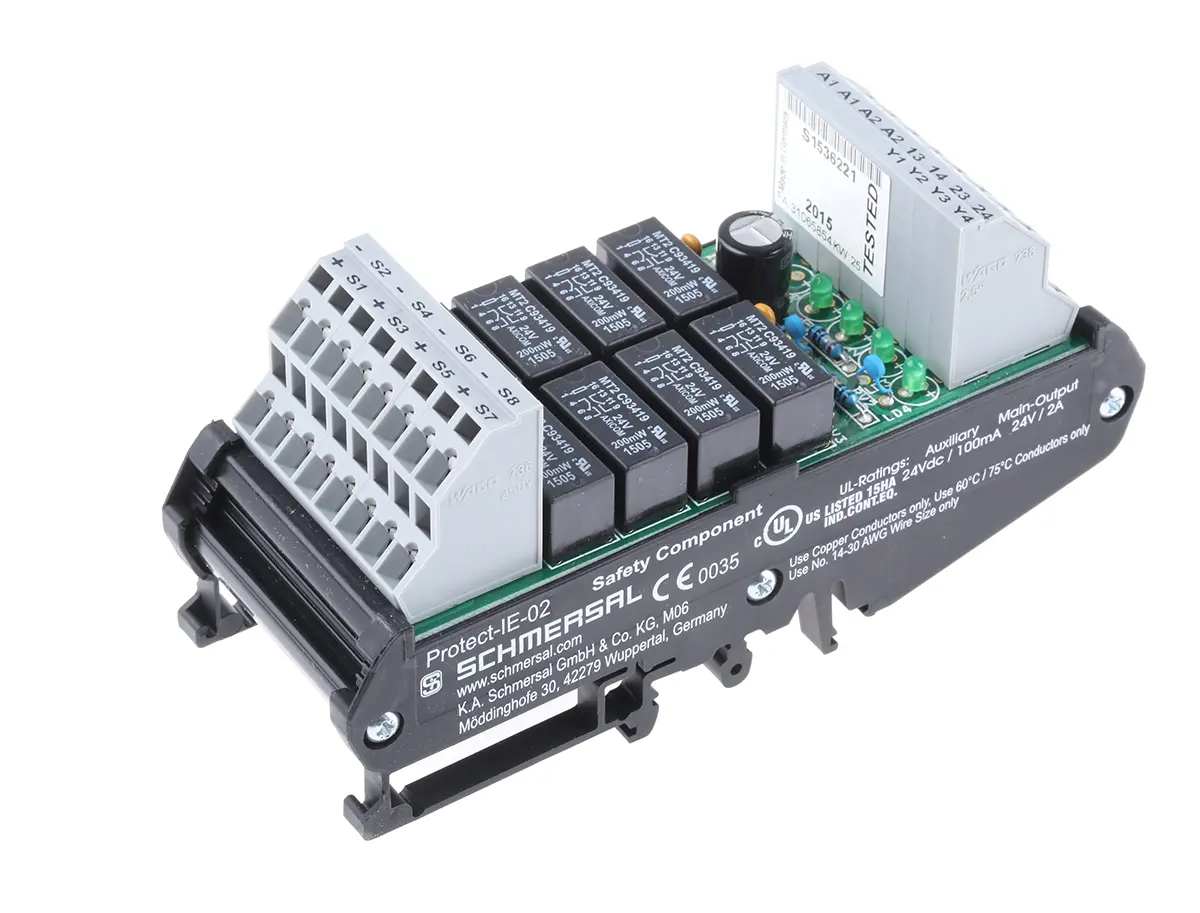 Produktfoto 1 von Schmersal PROTECT-IE Ausgangsmodul, 24 V dc 2 Öffner / 6 Ausgänge / 1.7 W
