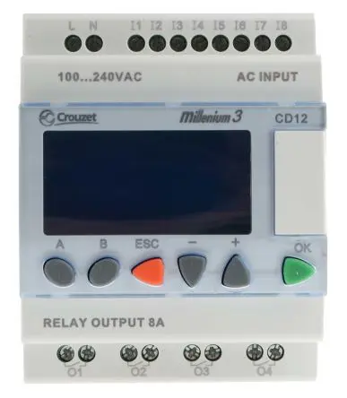 Produktfoto 1 von Crouzet Millenium 3 Logikmodul, 8 Eing. Relais Ausg.Typ Digital Eing.Typ