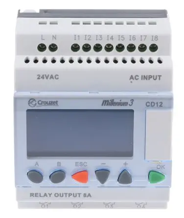 Produktfoto 1 von Crouzet Millenium 3 Logikmodul, 8 Eing. Relais Ausg.Typ Digital Eing.Typ