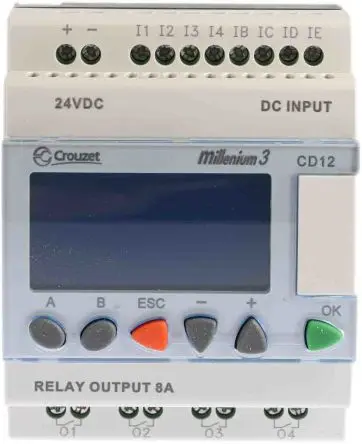 Produktfoto 1 von Crouzet Millenium 3 Logikmodul, 8 Eing. Relais Ausg.Typ Analog, Digital Eing.Typ