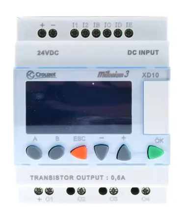 Produktfoto 1 von Crouzet Millenium 3 Logikmodul, 6 Eing. Transistor Ausg.Typ Analog Eing.Typ