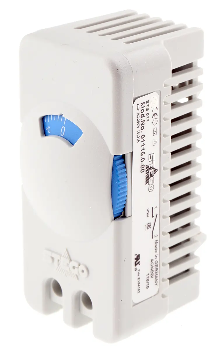 Produktfoto 1 von STEGO ST Schaltschrank-Thermostat Schließer/Öffner, 80 °C, 0 °C 250 V ac