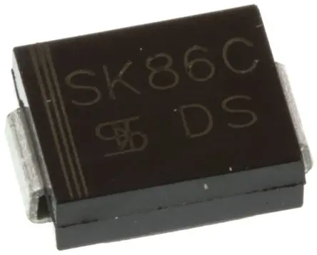 Produktfoto 1 von Taiwan Semiconductor SK86C Oberfläche Diode Schottky-Diode Einfach, 60 V / 8 A, 2-Pin DO-214AA