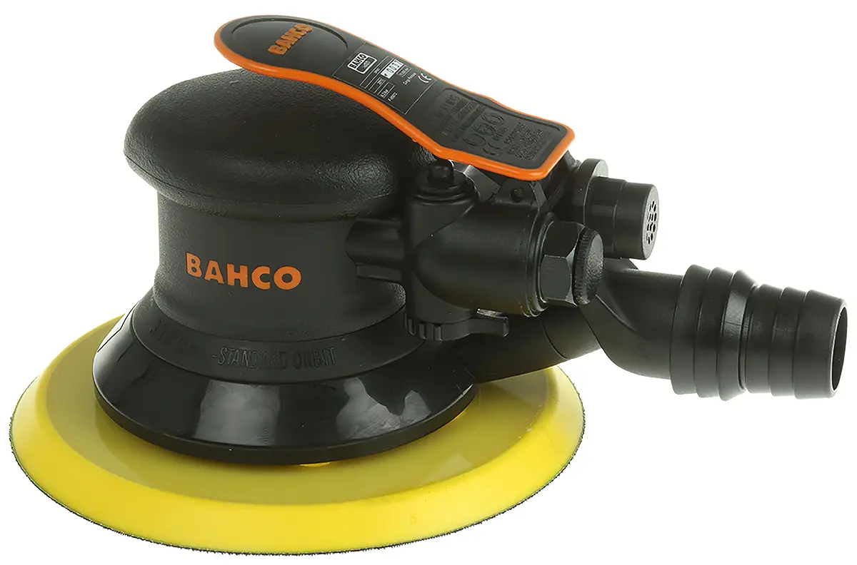 Produktfoto 1 von Bahco Druckluftschleifer, Scheiben-Ø 152 mm, Schwingschleifer 255 l/min, 11000U/min, 2.5 m/s², 6.35 mm Luftzuführung